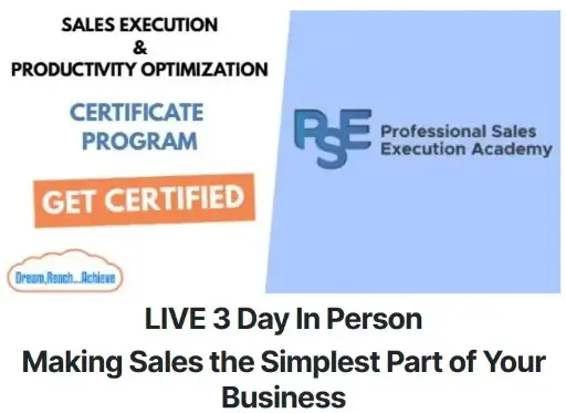 Professional Sales Execution - Live 3 Day In Person